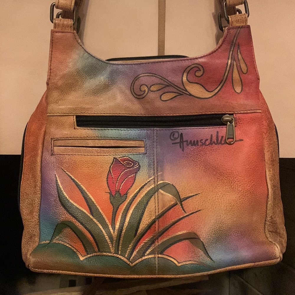 Anuschka Bag with Matching Wallet - Leather